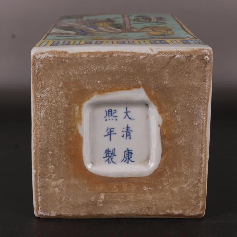 Stories of the qing emperor kangxi pastel looks antique Chinese porcelain vase household rich ancient frame penjing collection