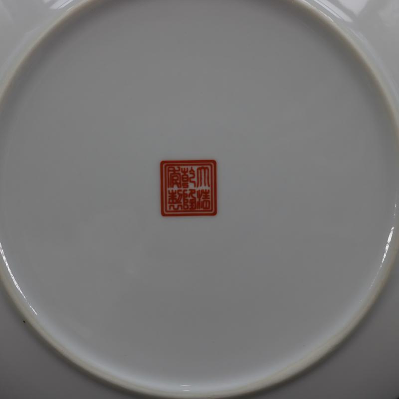 Archaize of jingdezhen porcelain the qing qianlong with lulu to retro decoration furniture study flat plate of furnishing articles