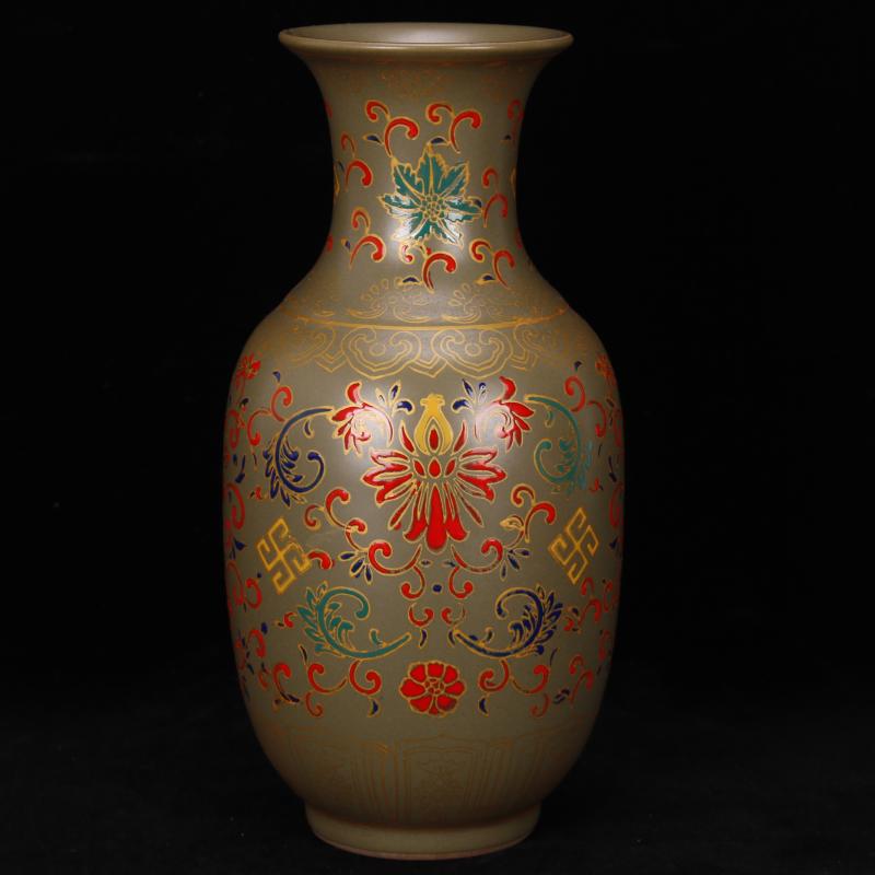 Jingdezhen imitation of the qing dynasty antique antique old goods flower grain vases, ancient Chinese style restoring ancient ways is sitting room ark of desk furnishing articles