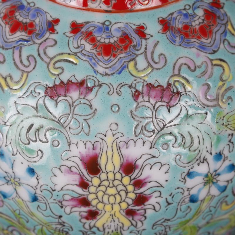 The see colour enamel jingdezhen qianlong tree to watch The king of porcelain bottles sitting room of Chinese style furniture decorative antique furnishing articles