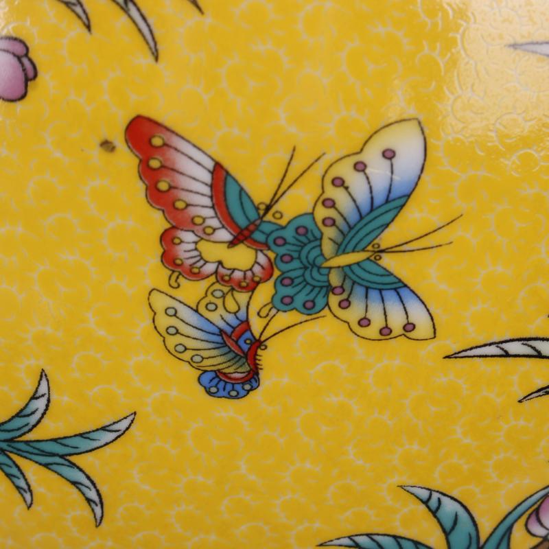 Jingdezhen imitation qianlong antique colored enamel painting of flowers and be born great goddess of mercy bottle Chinese style classical Ming and the qing dynasty vase furnishing articles