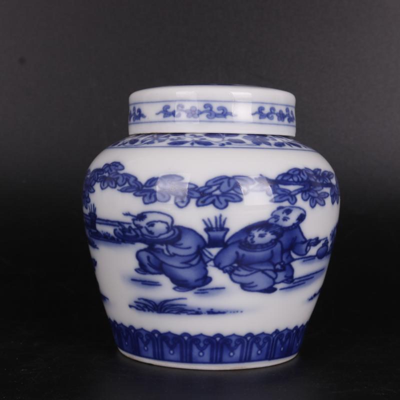 Antique handicraft MingChengHua YingXiWen tianzi canister to thin foetus Antique porcelain tea pot home furnishing articles