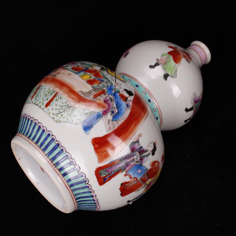 Jingdezhen imitation model of the reign of emperor kangxi enamel vase vintage Chinese style household furnishing articles antique antique collection