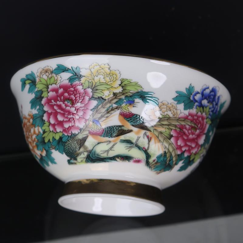 Antique crafts porcelain com.lowagie.text.paragraph 6 inch the qing qianlong fuels the pastel rainbow such use household decorative pattern Chinese penjing collection