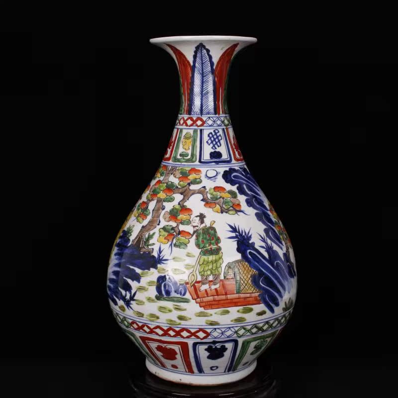 Jingdezhen RMB imitation antique curios colorful up after han xin okho spring retro decoration ceramics old collections