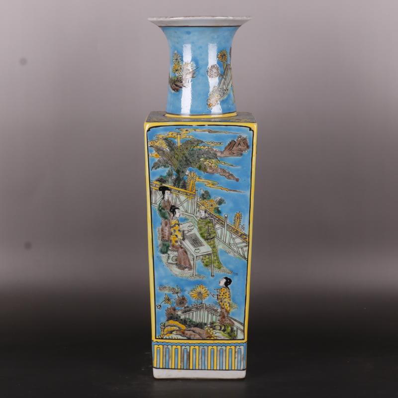 Stories of the qing emperor kangxi pastel looks antique Chinese porcelain vase household rich ancient frame penjing collection