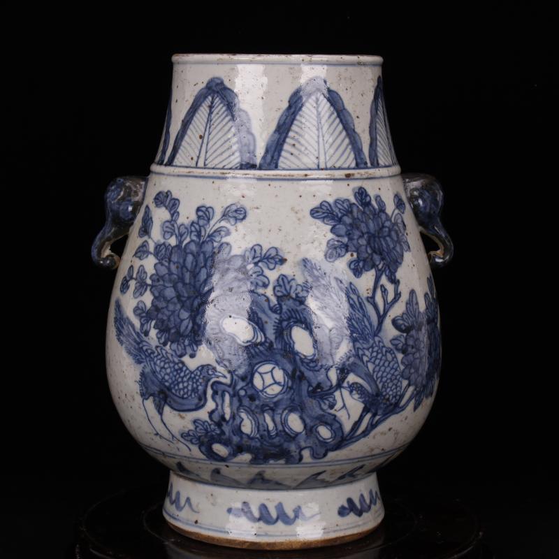 Jingdezhen antique reproduction antique collection happy old items hand - made porcelain statute of Chinese style classical decoration furnishing articles