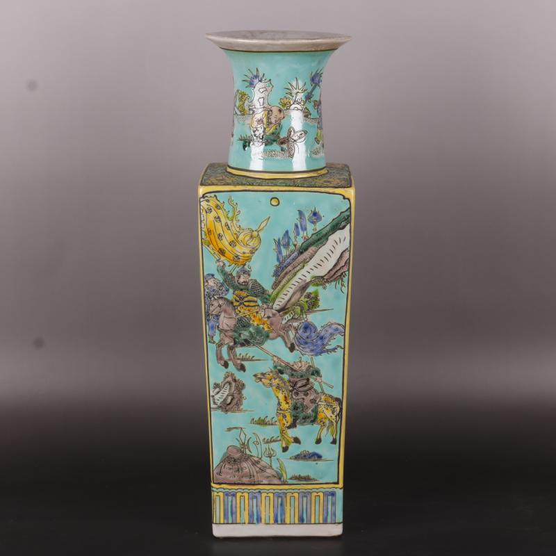 Stories of the qing emperor kangxi pastel looks antique Chinese porcelain vase household rich ancient frame penjing collection