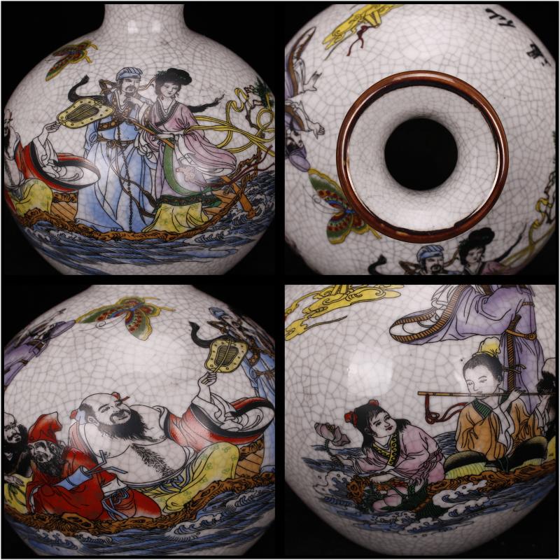 Jingdezhen imitation the qing qianlong on crackle pomegranate bottles of antique reproduction antique table ano decoration as old place