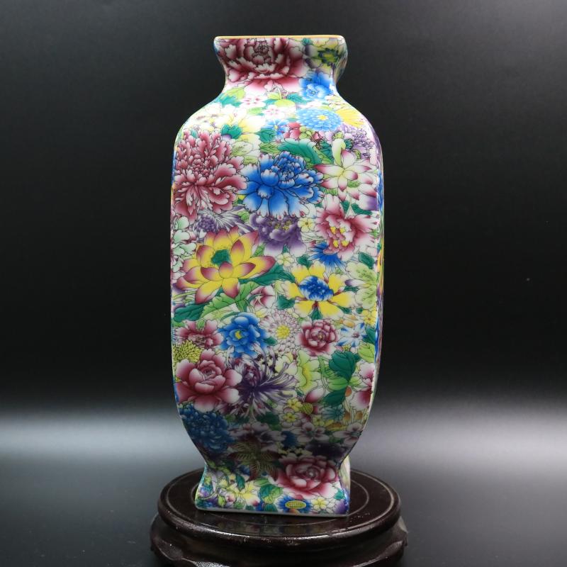 Archaize of jingdezhen porcelain flowers, the qing qianlong com.lowagie.text.paragraph four bottles of antique home decoration antique antique old goods furnishing articles