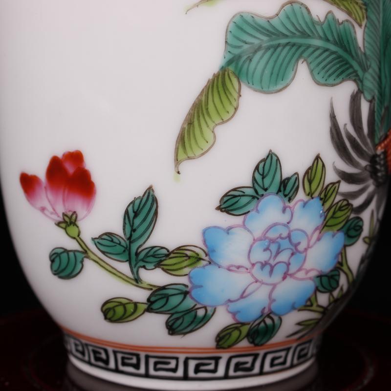 Jingdezhen imitation antique checking yongzheng com.lowagie.text.paragraph throwing hand draw pastel trace of gold floret bottle handicraft furnishing articles