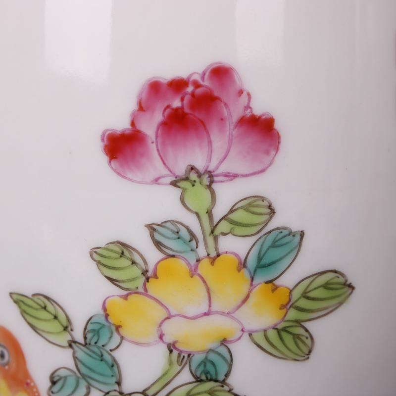 Jingdezhen imitation antique checking yongzheng com.lowagie.text.paragraph throwing hand draw pastel trace of gold floret bottle handicraft furnishing articles