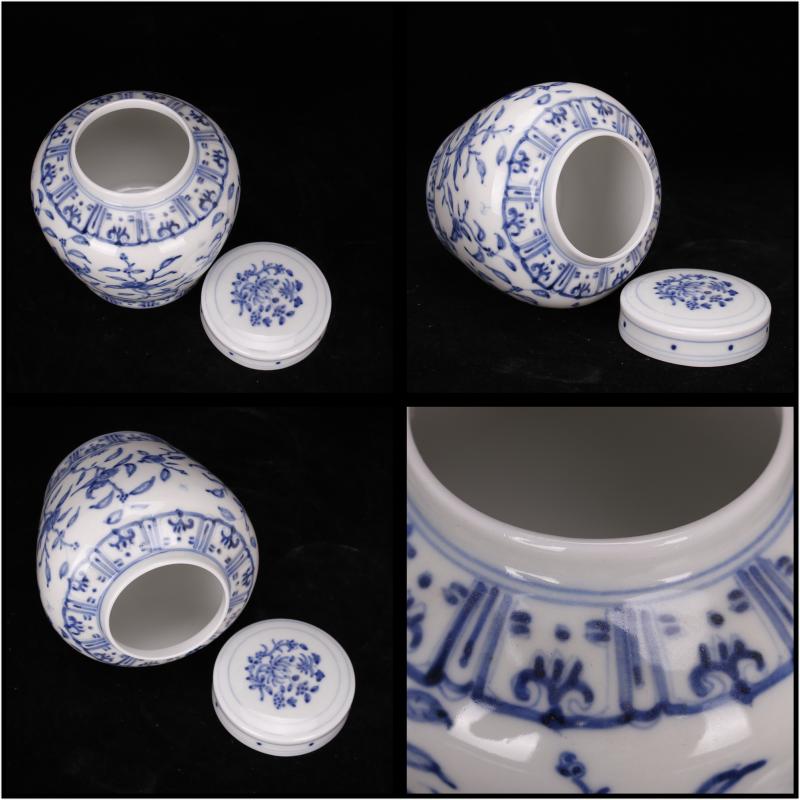 Jingdezhen hand - made kirin dragon grain day word wind canister caddy fixings antique ceramic tea set, tea is tea storage storehouse