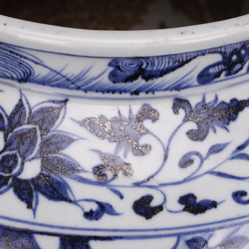 Jingdezhen ceramics vase furnishing articles stories of Chinese style household adornment hand - made archaize yuan blue and white big pot