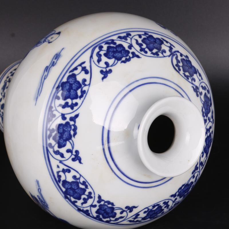 Antique crafts porcelain household of Chinese style living room rich ancient frame penjing collection the qing qianlong character mei bottle