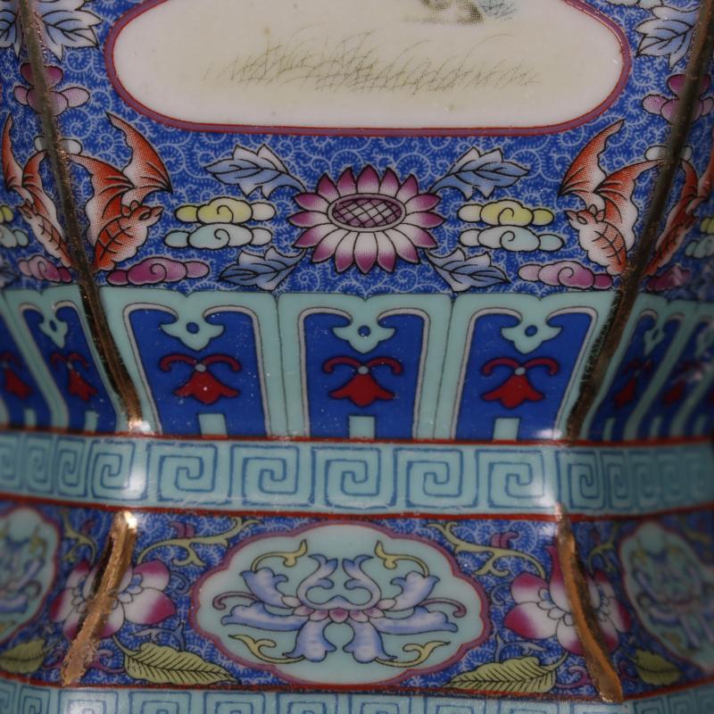 Jingdezhen imitation the qing qianlong designs of colored enamel vase archaize play Chinese zodiac antique decoration handicraft furnishing articles