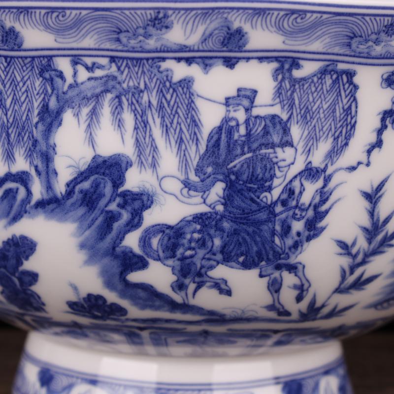 The Bucket color kirin bowl of blue and white guiguzi imitation qianlong classic soft adornment art porcelain, Chinese wind bowls furnishing articles