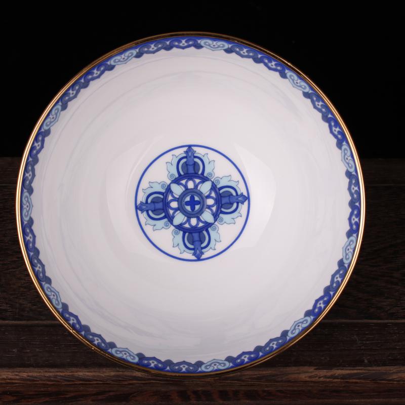 Jingdezhen pastel see bowl of sweet wishes and imitation qianlong antique porcelain Chinese style classical soft adornment bowls furnishing articles