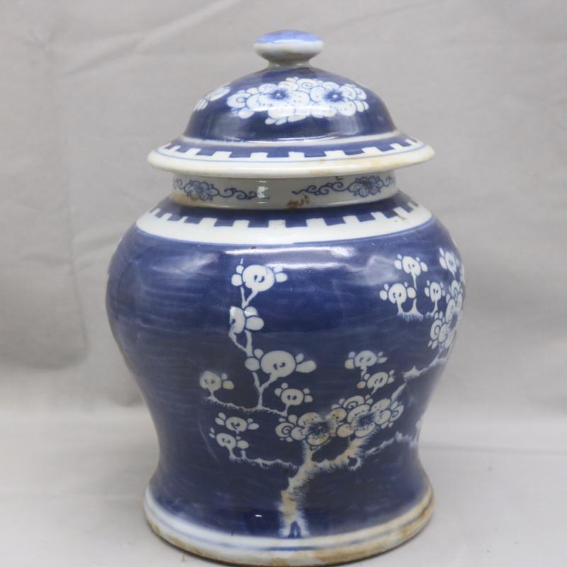 General in the the qing dynasty, jingdezhen porcelain hand - made of ice MeiWen tank antiques collectables - autograph garage antique collection furnishing articles