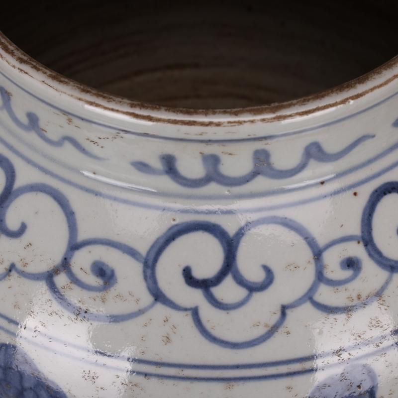 Jingdezhen antique reproduction antique collection old items hand - made porcelain branch can of Chinese style classical decoration furnishing articles