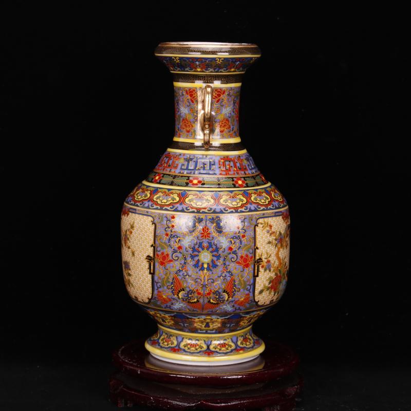 Jingdezhen archaize colored enamel porcelain the qing yongzheng com.lowagie.text.paragraph Chinese antique antique crafts vase archaize home outfit