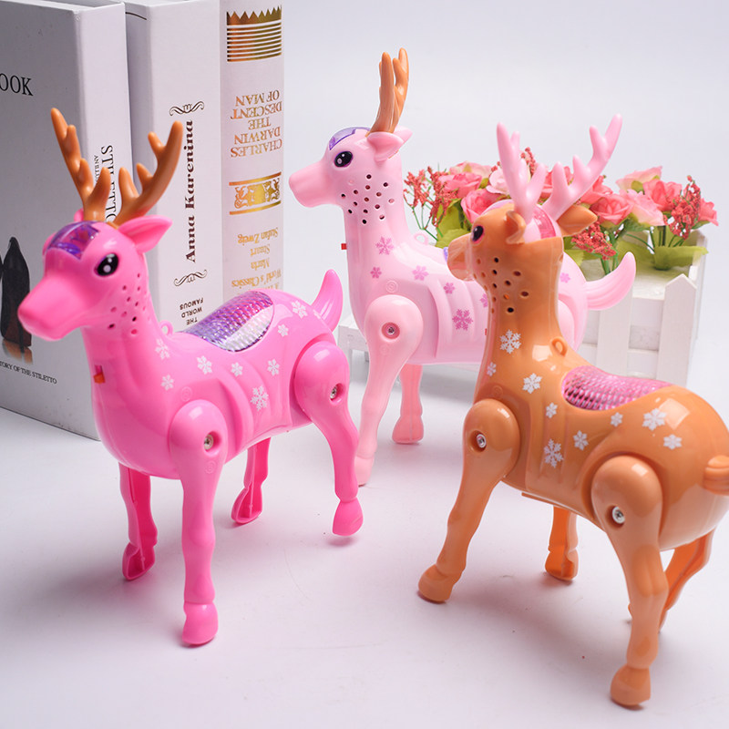 New electric leash luminous music deer matchmaking running Sika Deer children's toys night market stalls are hot