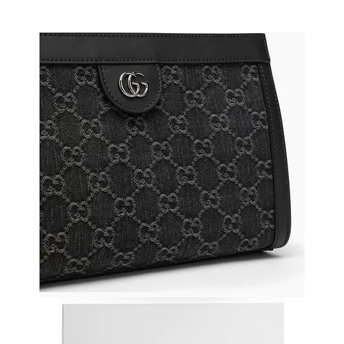 Гонконг прямая почтовая почта Gucci Ms. Ophidia маленькая сумка для плеча черная/gre