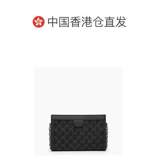 Гонконг прямая почтовая почта Gucci Ms. Ophidia маленькая сумка для плеча черная/gre
