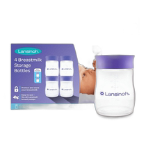 European direct mail Lansinoh plastic milk storage bottle breast milk preservation bottle strong seal dishwasher 4 pieces