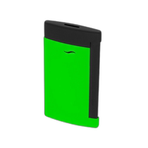 European direct mail S T Dupont French Dupont SLIM 7 series bright green mixed black and blue flame lighter