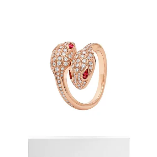 [99 Новый неиспользованный] Гонконгская прямая почтовая почта Bvlgari Ms. Bulgari Golden Snake Shadow Ring