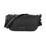 [99 Новый неиспользованный] Европейская прямая почтовая рассылка Gucci/Gucci Мужской черный простая старая цветочная полоса Сумка для грудной клетки