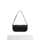 Европейская сумка с прямой почтой Polene Osmo Women's Black Calfsiel