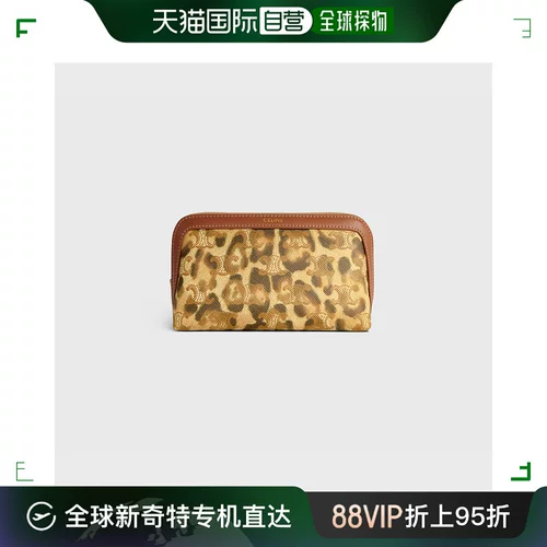 Европейская прямая почтовая рассылка Celine/Селин Triomphe Leopard Valley Cow Skilita маленькая косметическая сумка