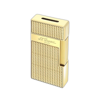 European direct mail S T Dupont French Dupont large gold tip chrome finish blue flame lighter