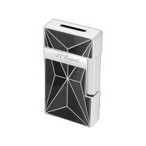 European direct mail S T Dupont France Dupont large black gray paint with silver chrome metal lighter