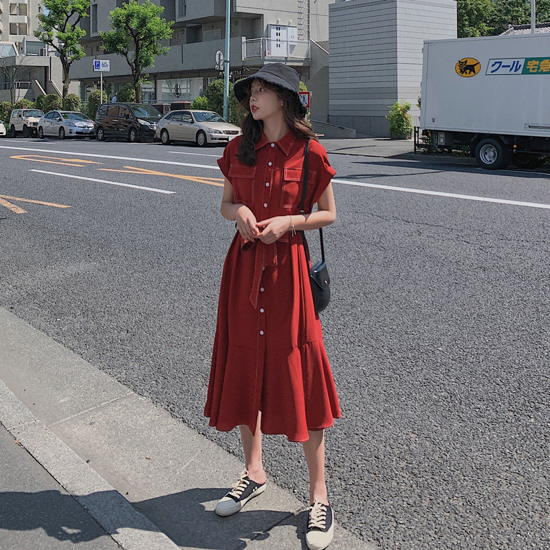 Skirt Fairy supersenssen sembodied 2022 new summer snow spinning for waist display slim temperament shirt fish tail long dress