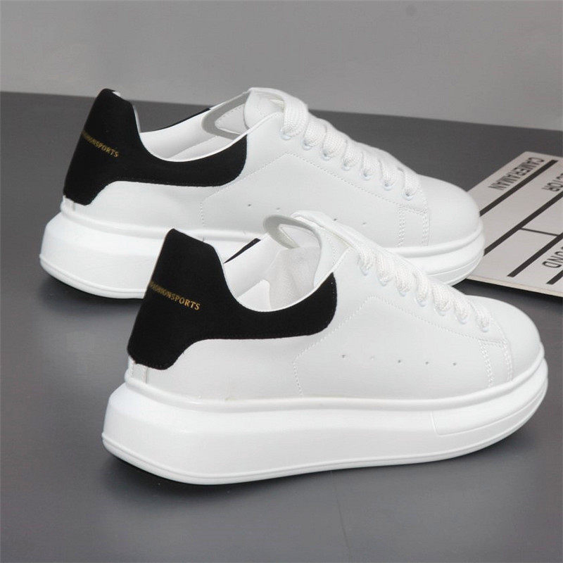 2019 fall new small white shoes men's flat bottom 100 lap thick underfloor shoes ins nets red Korean version sports casual shoe tide-Taobao