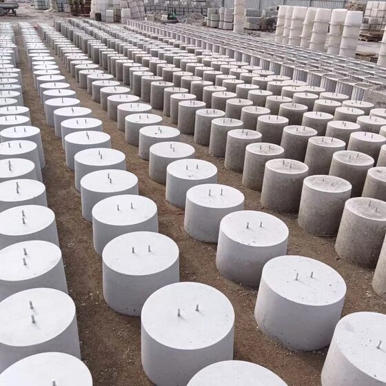 Photovoltaic Power Generation Cement Piers, Weight Blocks, Roof Solar Photovoltaic Support Structures, Square and Round Foundation Bases
