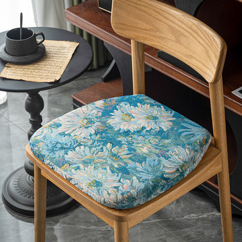 Time and cloth home fabric cushion dining chair cushion chair cushion horseshoe-shaped memory foam anti-slip cushion