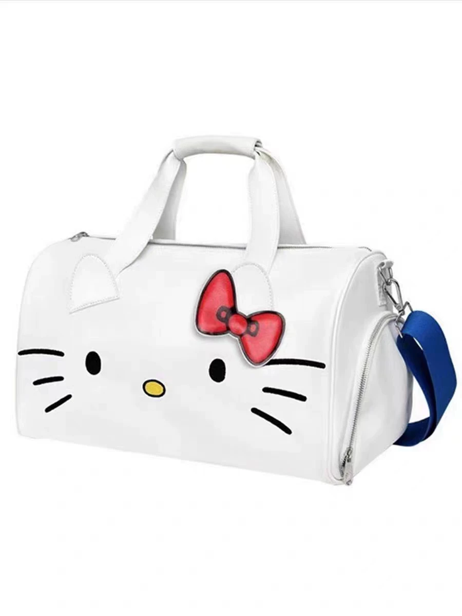 Hello Kitty, портативная плечевая сумка, вместительная дорожная сумка, чемодан, спортивная сумка, интернет-знаменитость