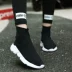 Tân Rui 2018 mùa hè đơn giản cao-top sleeve socks giày giày dệt kim bề mặt thoáng khí giản dị xu hướng thể thao nam giày giày bóng rổ Giay cao