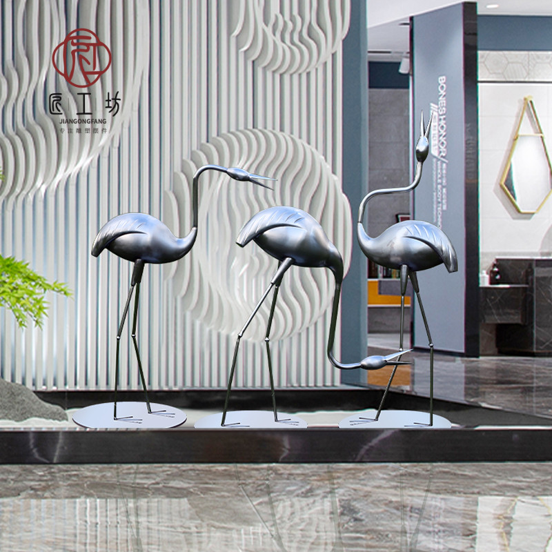 Commercial Square Sample House Display Center Swing piece Villa Boilerplate Adornment Room Outdoor Patio Garden Abstract Tanntop Crane Sculpture