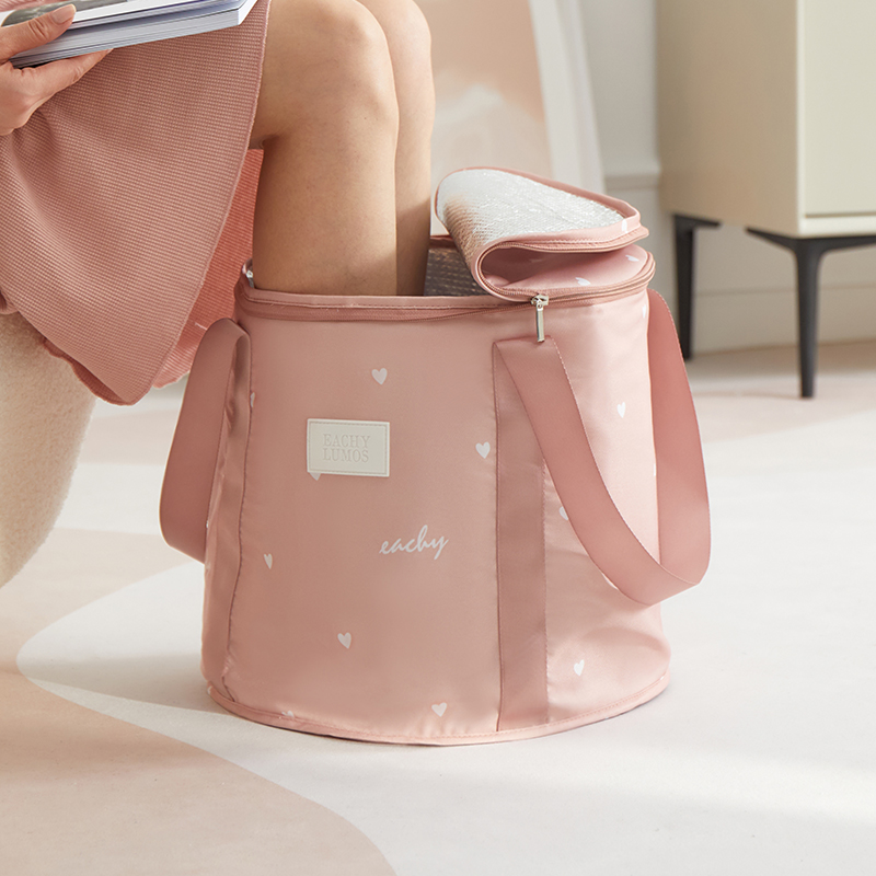 Foot soaking bucket portable foot soaking bag telescopic folding water basin insulation outdoor bucket travel wash face wash foot basin artifact