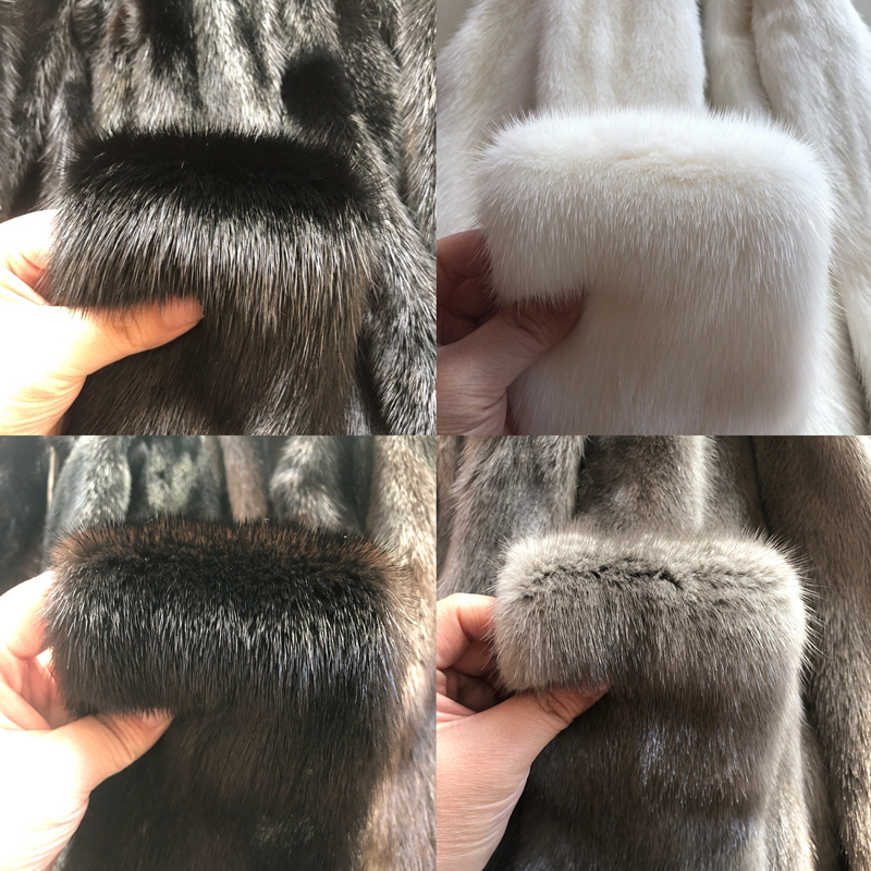 Mink Fur Raw Material, Whole Imported Mink Fur, Black, White, Gray Genuine Mink Fur, Fur Collar, DIY Handmade Leather Material
