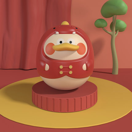 国货吉宝宝不倒翁玩具可咬婴儿宝宝益智早教玩具3-6-9个月0以上