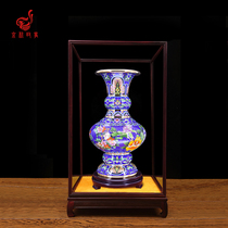 New Beijing handicrafts Cloisonne vase decoration copper tire filigree enamel living room to send foreigners Chinese gifts