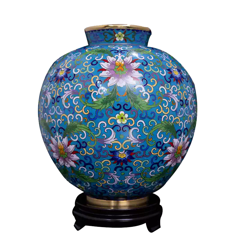 2491 七宝焼　景泰藍　琺瑯　花瓶 2491 七宝焼 景泰藍 琺瑯 花瓶 【公式通販】