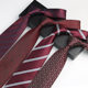 Burgundy Tie for Men, Formal Wear, Wedding, Festive, Groom, Fashionable Pattern, Business, Professional, Wedding, 8cm Hand-Tied Style