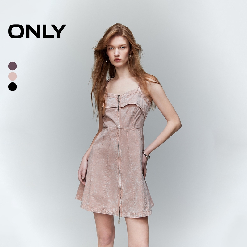 【Only Outlet Clearance】Summer New Style Sexy Hot Girl Vintage Washed Short Skirt Strap Dress for Women